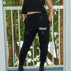 Dolls Kill Black Cargo Pants Joggers